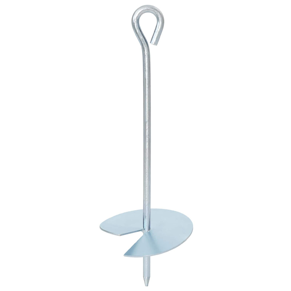 Produktbild för Jordankare 6 pcs Silver Ø10 x 30 cm Galvaniserat metall