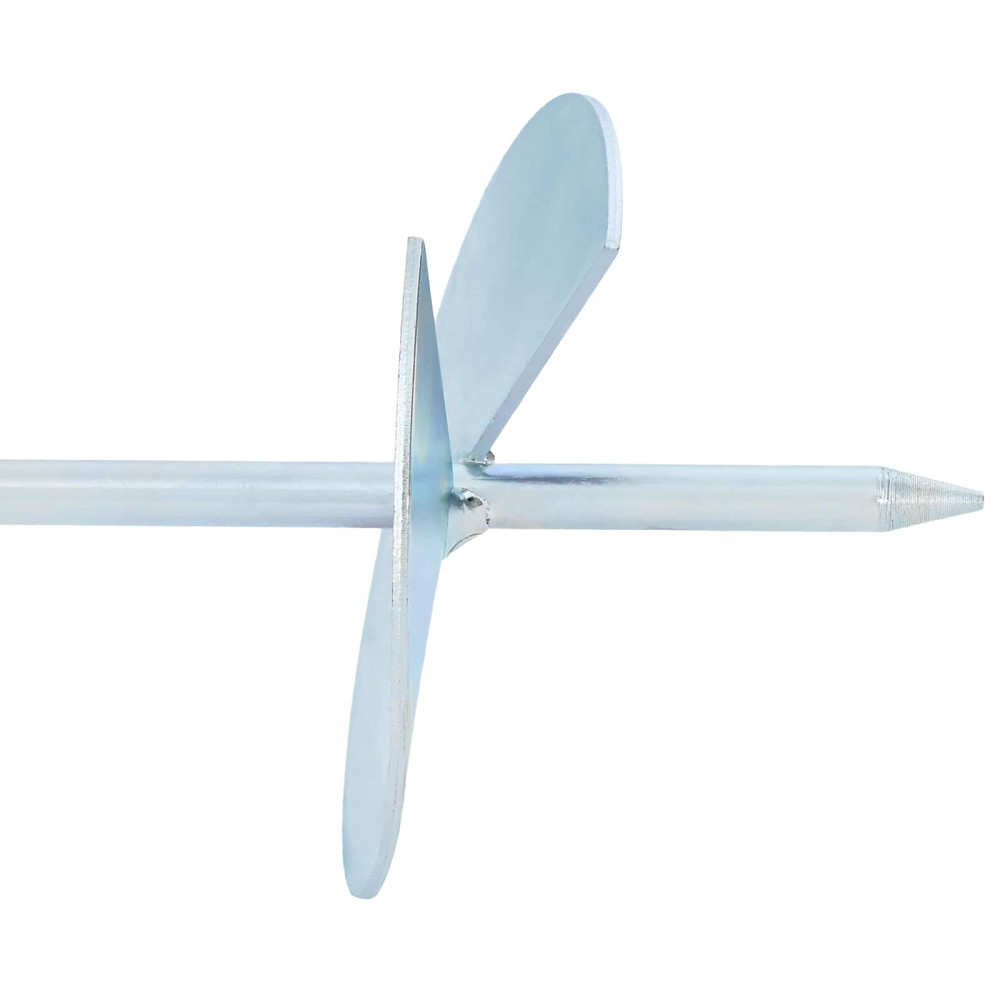 Produktbild för Jordankare 2 pcs Silver Ø10 x 40 cm Galvaniserat metall