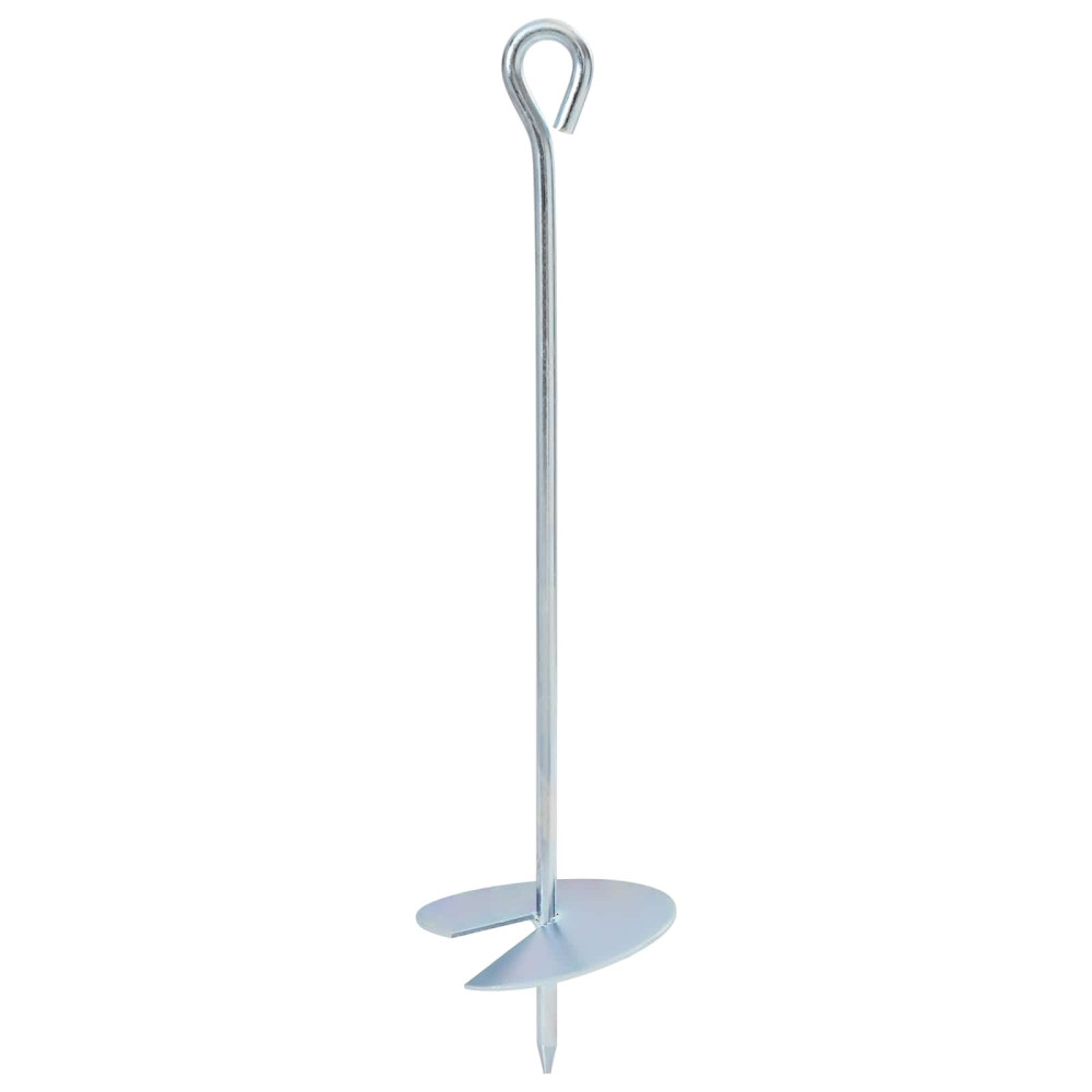 Produktbild för Jordankare 10 pcs Silver Ø10 x 40 cm Galvaniserat metall