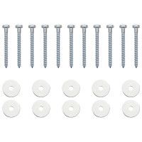 Produktbild för Jordankare 10 pcs Silver Ø10 x 40 cm Galvaniserat metall