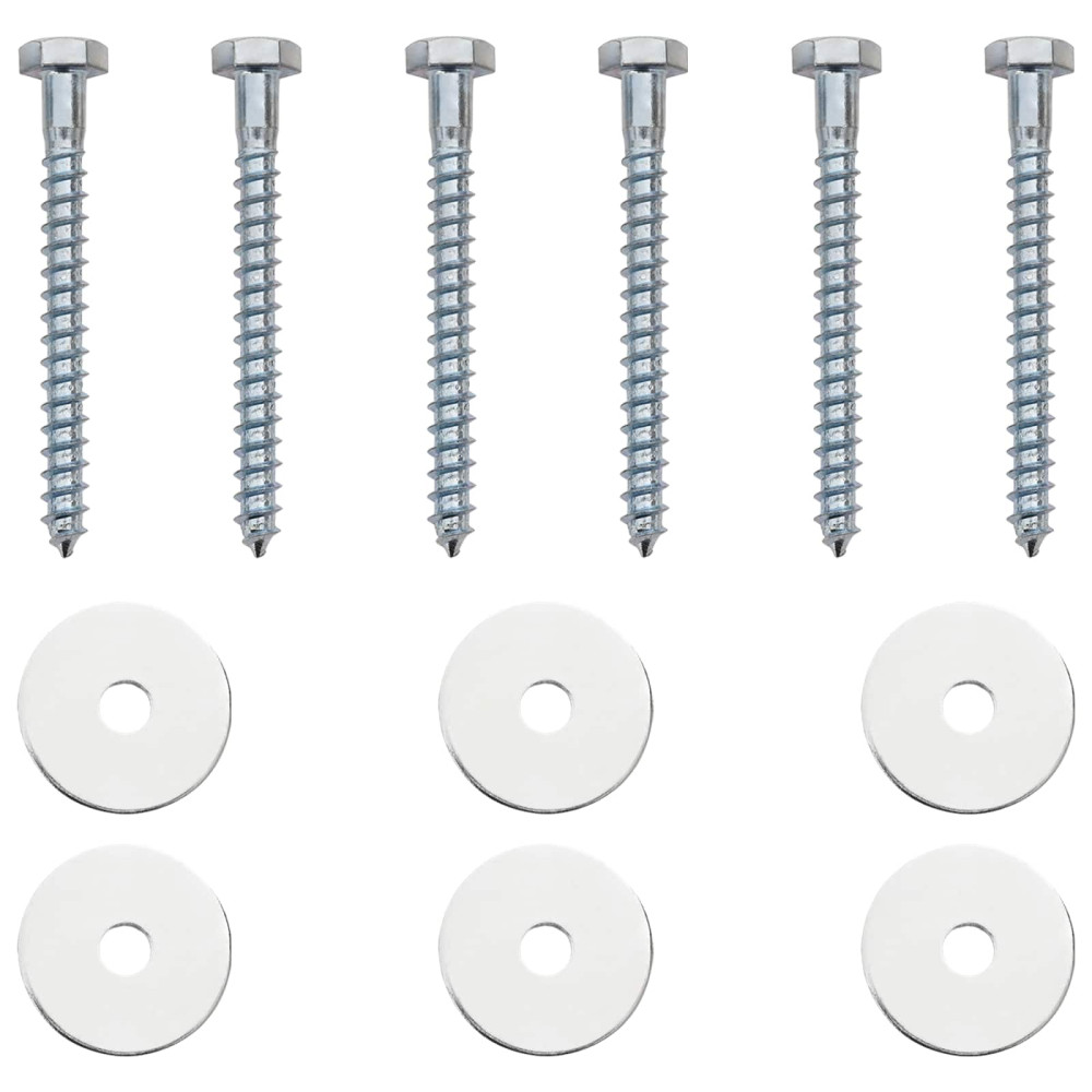 Produktbild för Jordankare 6 pcs Silver Ø10 x 50 cm Galvaniserat metall