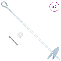 Produktbild för Jordankare 10 pcs Silver Ø10 x 50 cm Galvaniserat metall