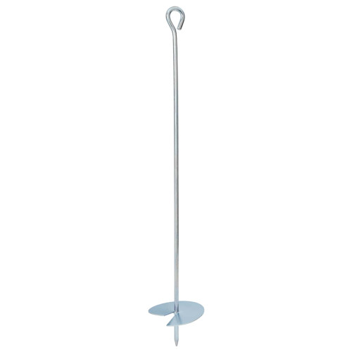vidaXL Jordankare 2 pcs Silver Ø10 x 60 cm Galvaniserat metall