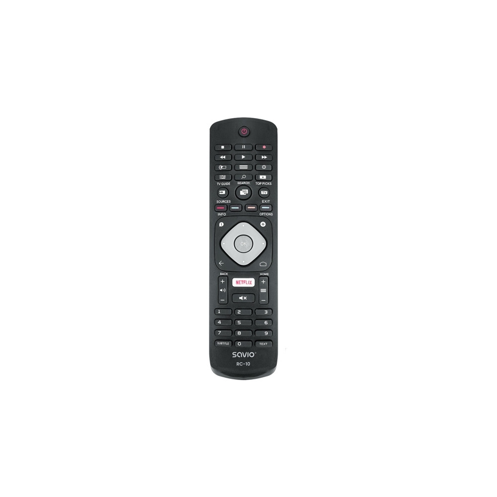 Produktbild för Savio RC-10 do TV Philips, TV, IR trådlös, Tryckknappar, Sva...