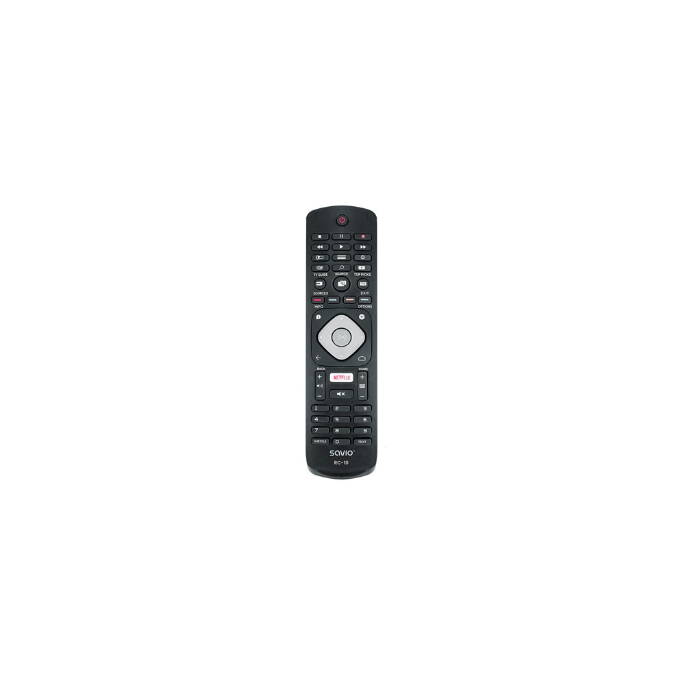 Produktbild för Savio RC-10 do TV Philips, TV, IR trådlös, Tryckknappar, Sva...
