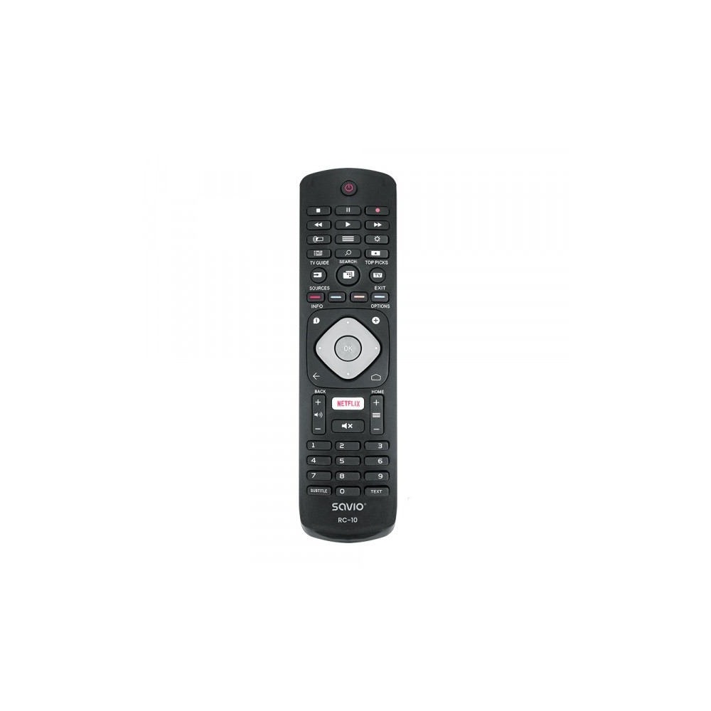 Produktbild för Savio RC-10 do TV Philips, TV, IR trådlös, Tryckknappar, Sva...