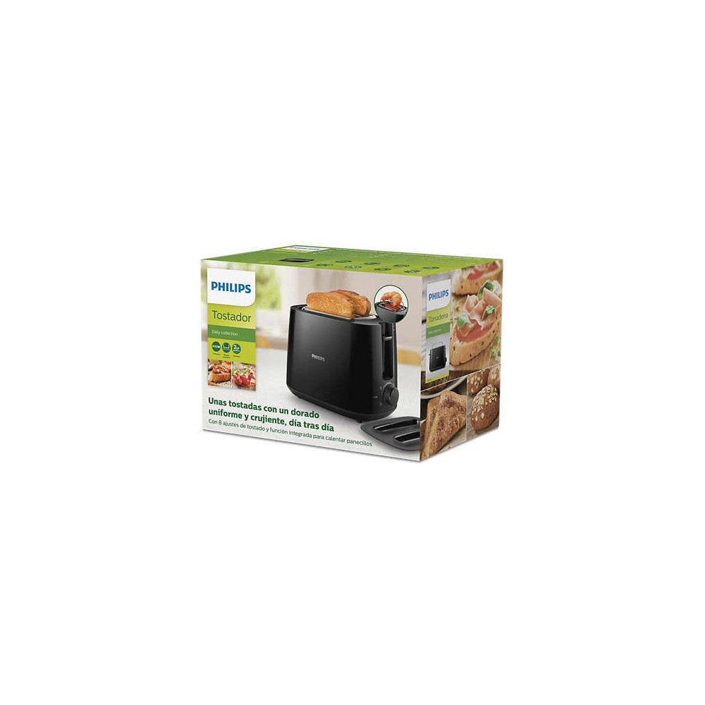 Produktbild för Philips Daily Collection HD2582 - brödrost - svart