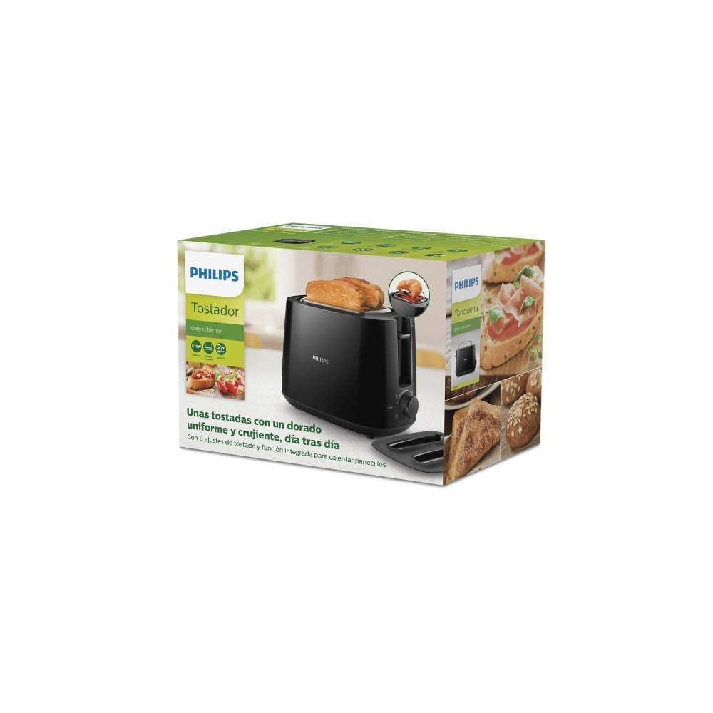Produktbild för Philips Daily Collection HD2582 - brödrost - svart