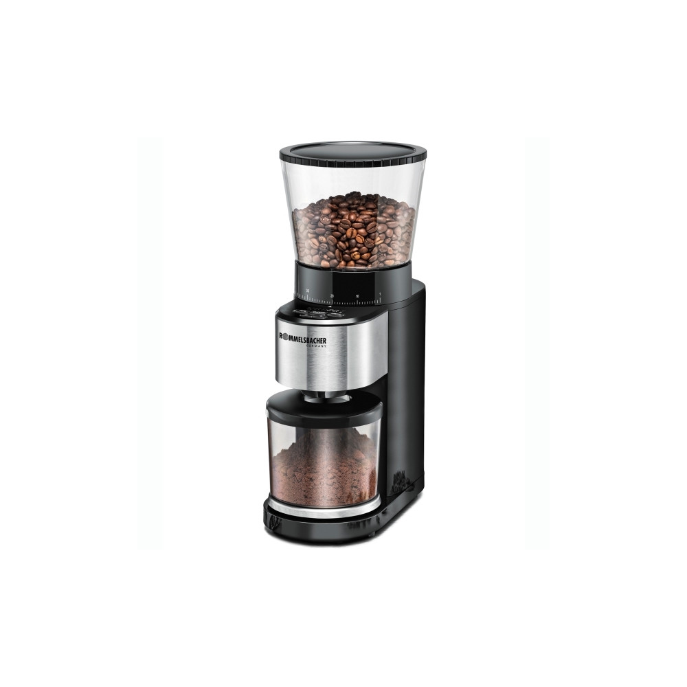 Produktbild för Rommelsbacher EKM 500 - kaffekvarn/köksvåg - svart / rostfritt stål