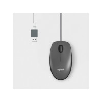 Produktbild för Logitech M100 - mus - fullstorlek - USB - svart
