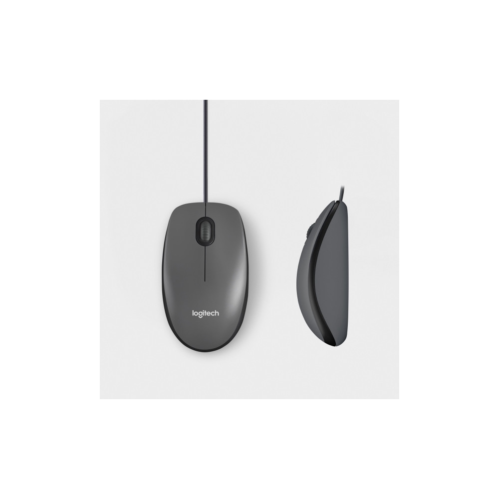 Produktbild för Logitech M100 - mus - fullstorlek - USB - svart