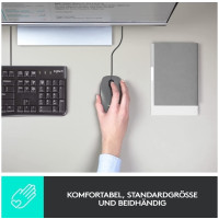 Produktbild för Logitech M100 - mus - fullstorlek - USB - svart