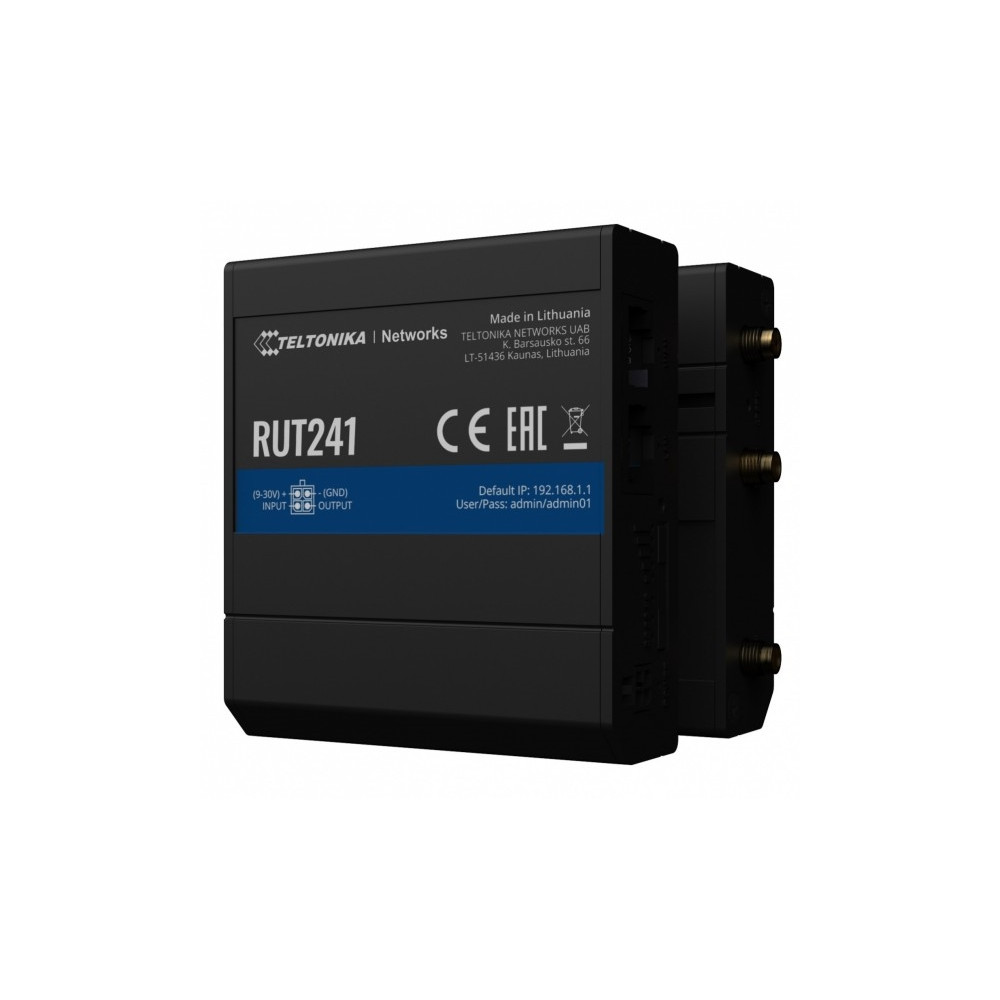 Produktbild för Teltonika RUT241 - trådlös router - WWAN - Wi-Fi - 2G, 3G, 4G - DIN-skenmonterbar