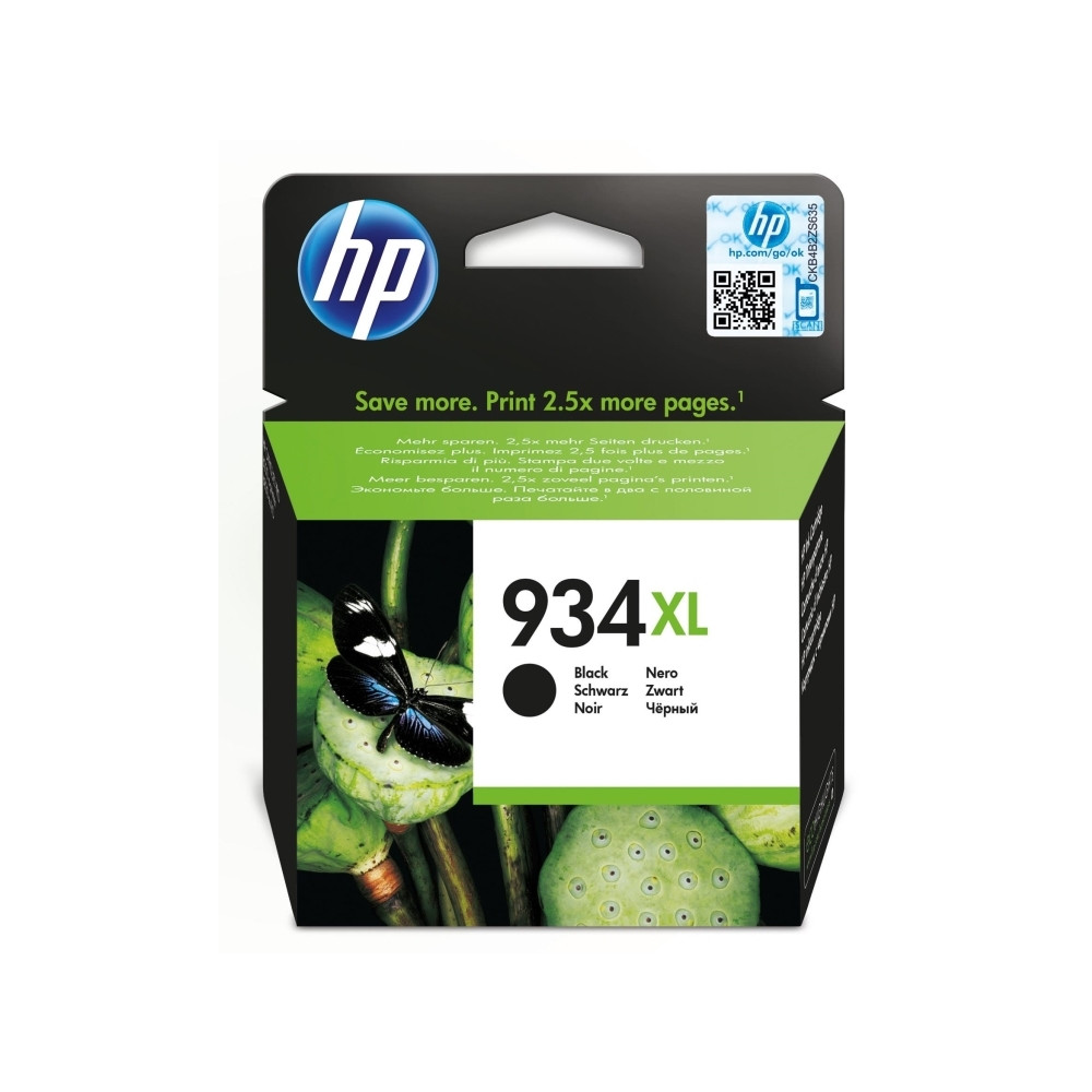 Produktbild för HP 934XL - Lång livslängd - svart - original - bläckpatron