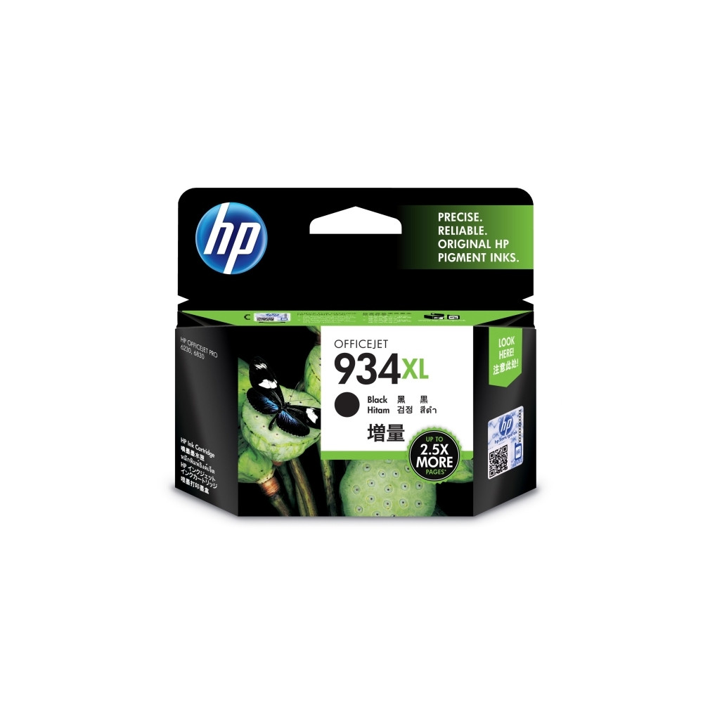 Produktbild för HP 934XL - Lång livslängd - svart - original - bläckpatron