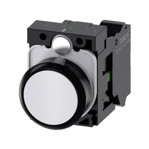 Siemens SIEMENS tryckknapp, 22MM, rund, plast, vit, platt, med hålla...