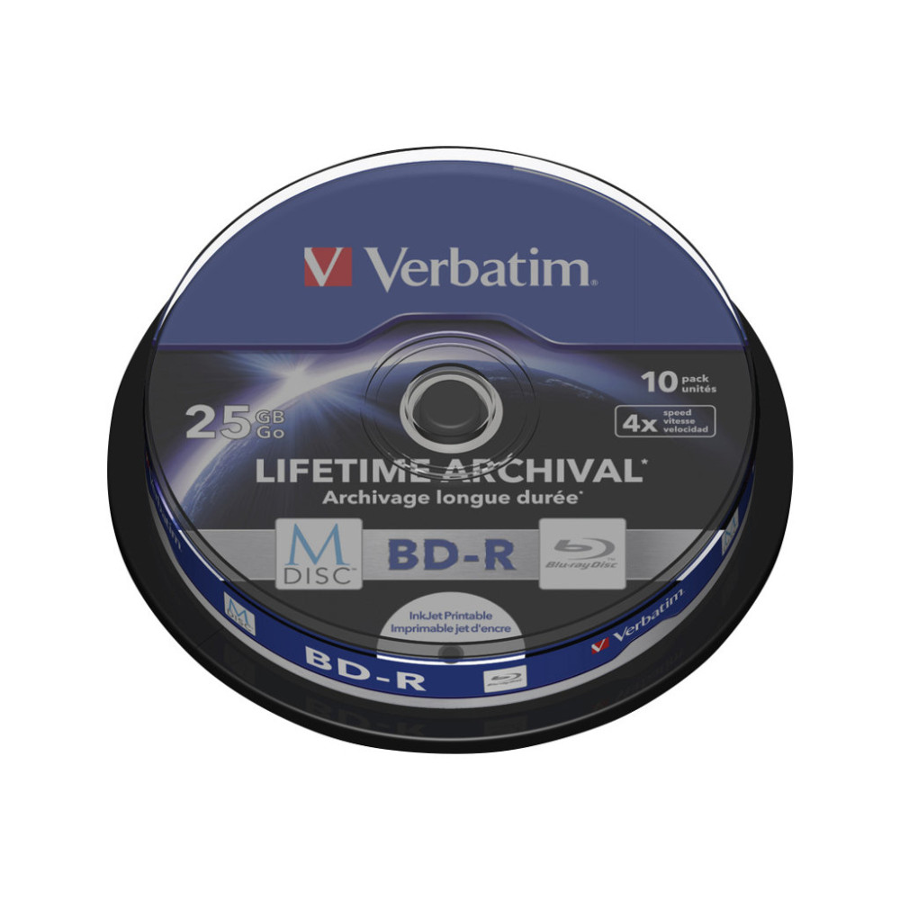 Produktbild för Verbatim M-Disc - BD-R x 10 - 25 GB - lagringsmedier