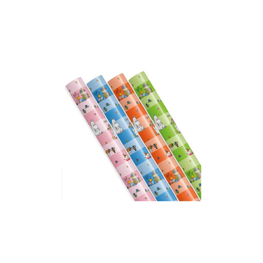 Produktbild för Presentpapper Moomin 70cmx4m