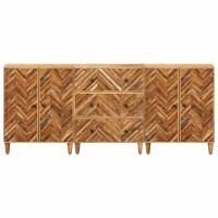 Produktbild för Förvaringsskåp 3 pcs Brun 60 x 33,5 x 75 cm Massivt mangoträ