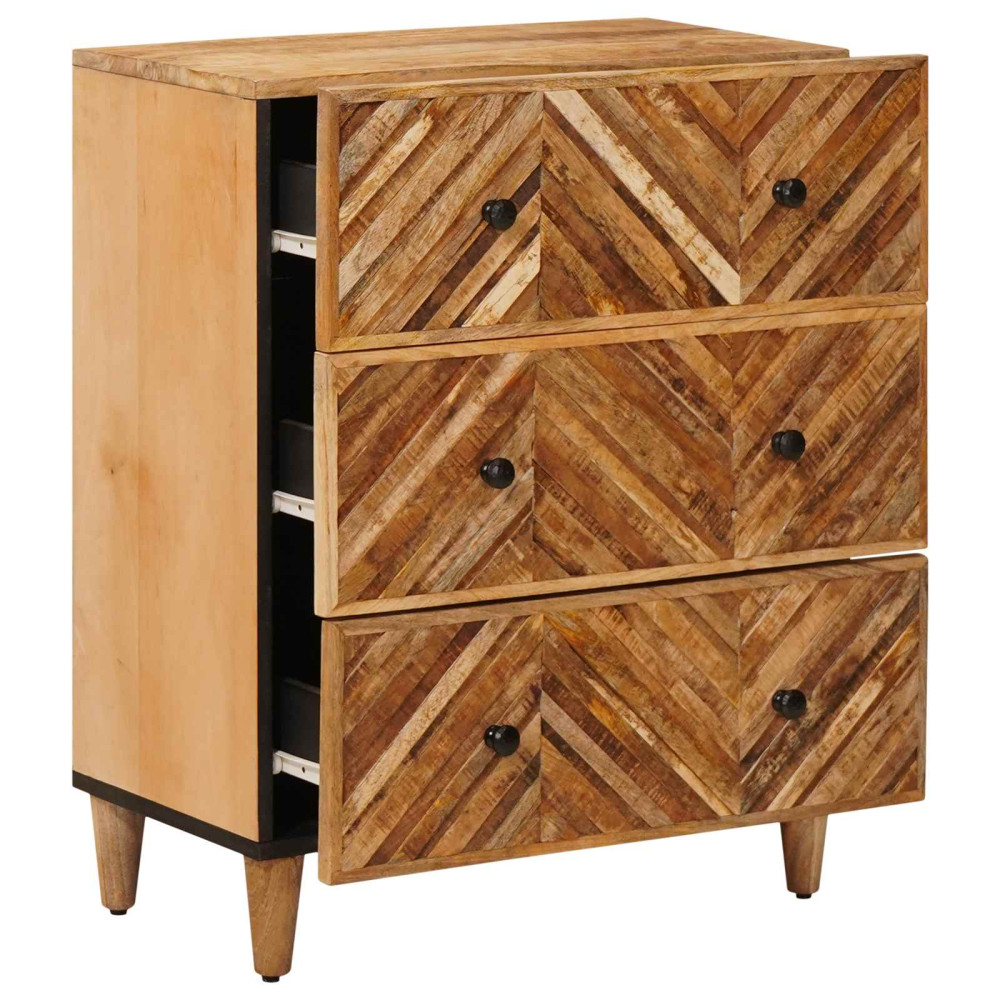 Produktbild för Förvaringsskåp Brun 60 x 33,5 x 75 cm Massivt mangoträ