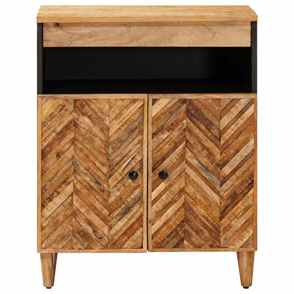 Produktbild för Förvaringsskåp med dörr Brun 60 x 33,5 x 75 cm Massivt mangoträ