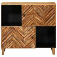 Produktbild för Förvaringsskåp Brun 80 x 33,5 x 75 cm Massivt mangoträ