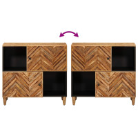 Produktbild för Förvaringsskåp Brun 80 x 33,5 x 75 cm Massivt mangoträ