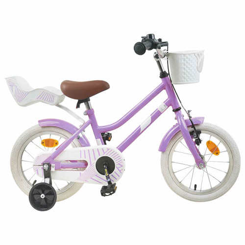 vidaXL Barncykel 16 Tum för 4-6 år gamla Lila