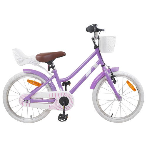 vidaXL Barncykel 18 Tum för 5-7 år gamla Lila