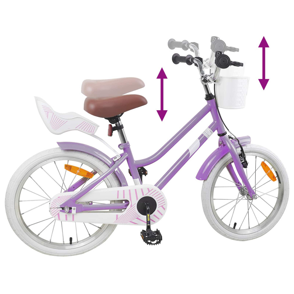 Produktbild för Barncykel 18 Tum för 5-7 år gamla Lila