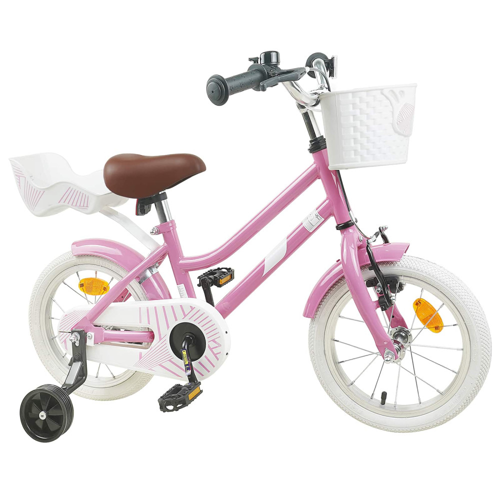 Produktbild för Barncykel 16 Tum för 4-6 år gamla Ljusrosa
