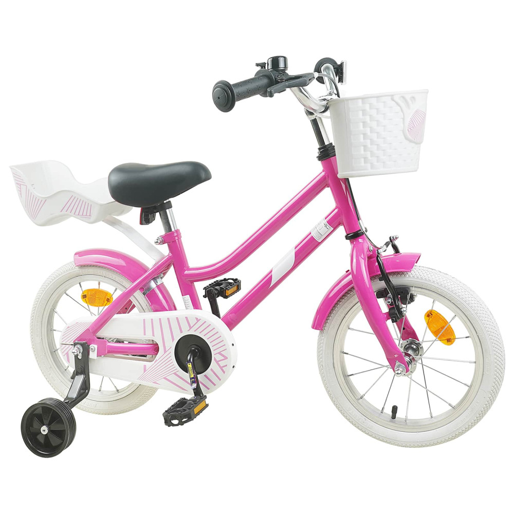Produktbild för Barncykel 16 Tum för 4-6 år gamla Mörkrosa