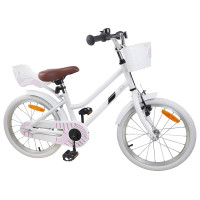 Produktbild för Barncykel 18 Tum för 5-7 år gamla Vit