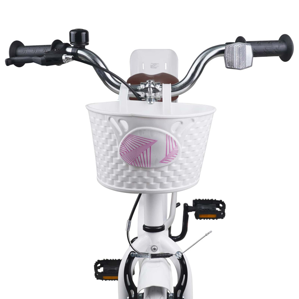 Produktbild för Barncykel 18 Tum för 5-7 år gamla Vit