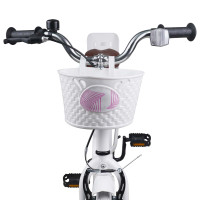 Produktbild för Barncykel 18 Tum för 5-7 år gamla Vit