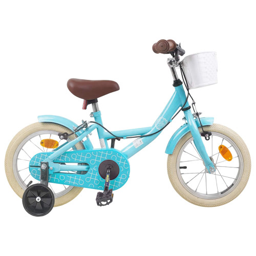 vidaXL Barncykel 14 Tum från 3-5 år gammal Ljusblå - Cyklar