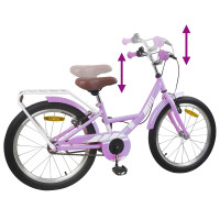 Produktbild för Barncykel 18 Tum för 5-7 år gamla Lila
