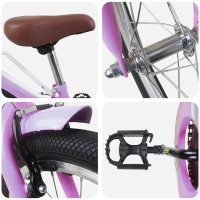 Produktbild för Barncykel 20 Tum för 6-11 år gamla Lila