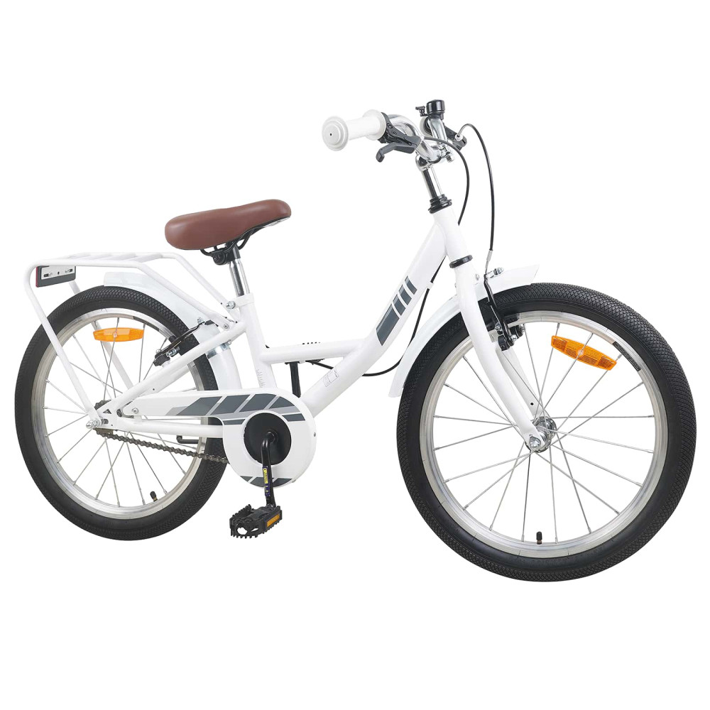 Produktbild för Barncykel 18 Tum för 5-7 år gamla Vit