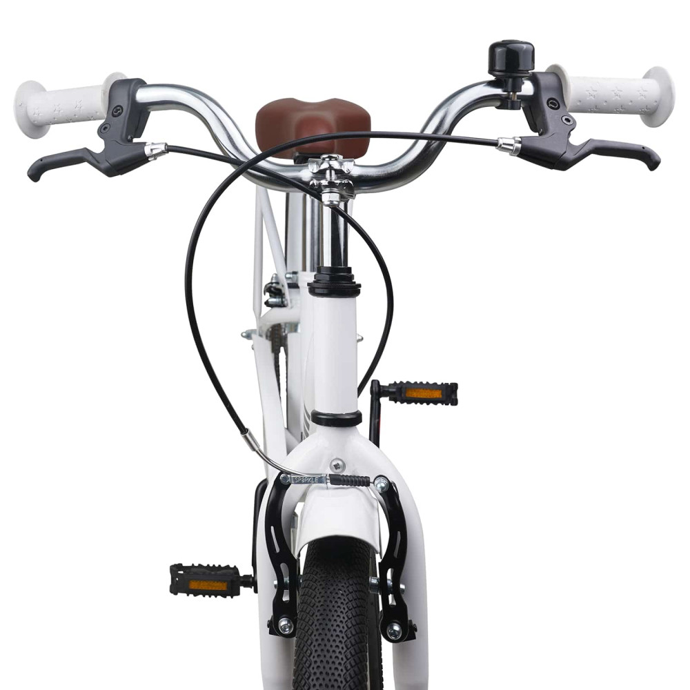 Produktbild för Barncykel 18 Tum för 5-7 år gamla Vit