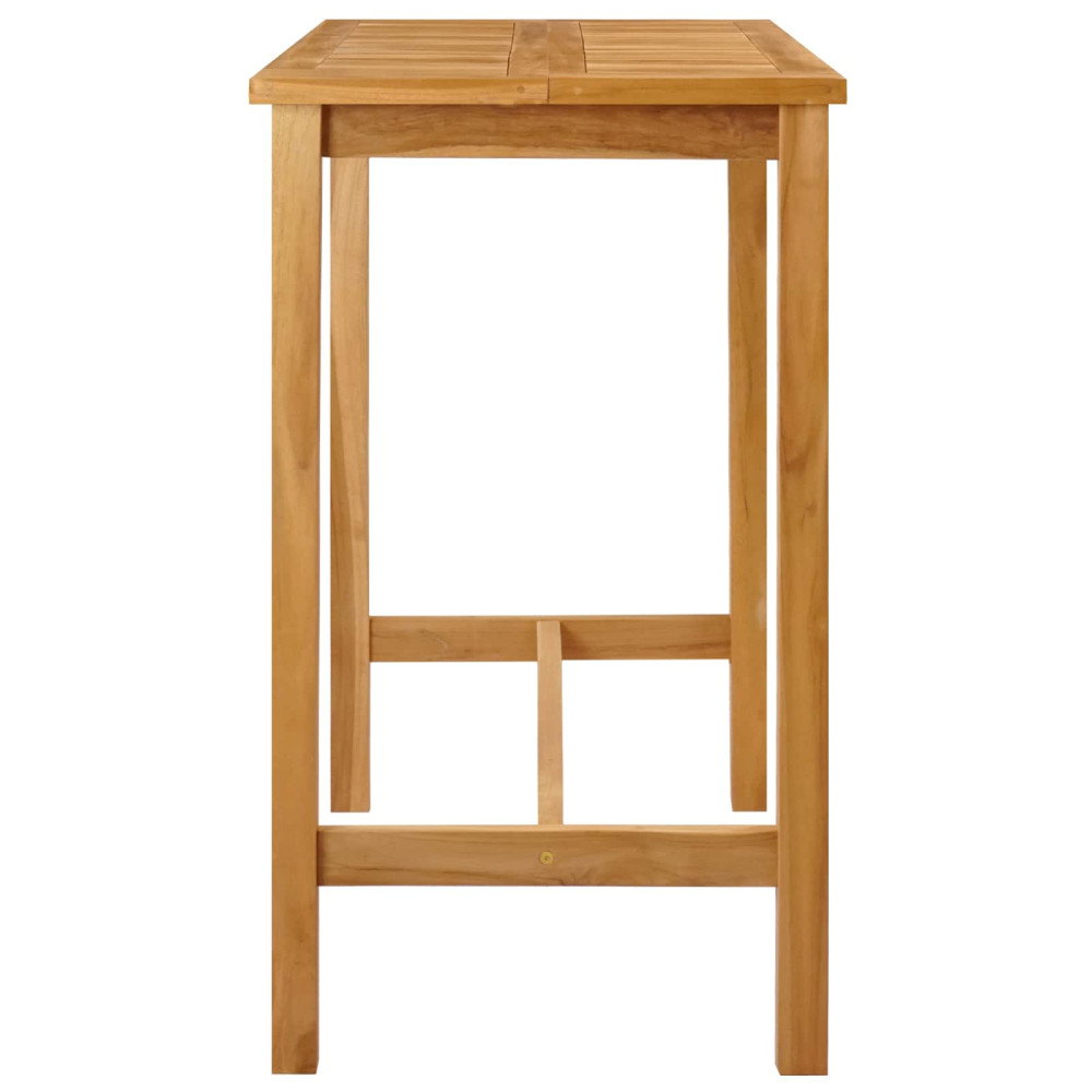 Produktbild för Barbord Naturlig 110 x 60 x 105 cm Massiv teak
