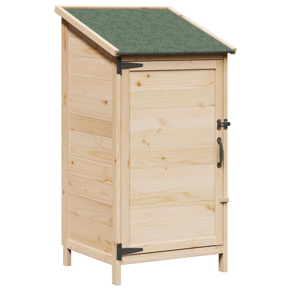 Produktbild för Trädgårdshus med tak Naturlig 59 x 56 x 113,5 cm Massivt Furu