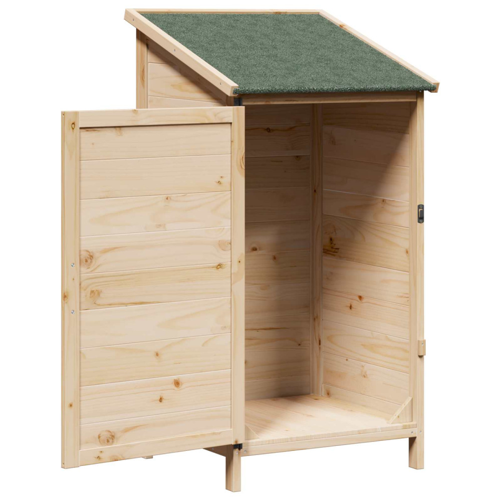 Produktbild för Trädgårdshus med tak Naturlig 59 x 56 x 113,5 cm Massivt Furu