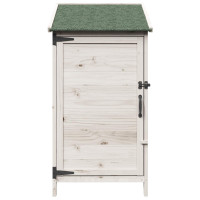 Produktbild för Trädgårdshus med tak Vit 59 x 56 x 113,5 cm Massivt Furu