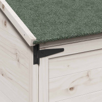 Produktbild för Trädgårdshus med tak Vit 59 x 56 x 113,5 cm Massivt Furu
