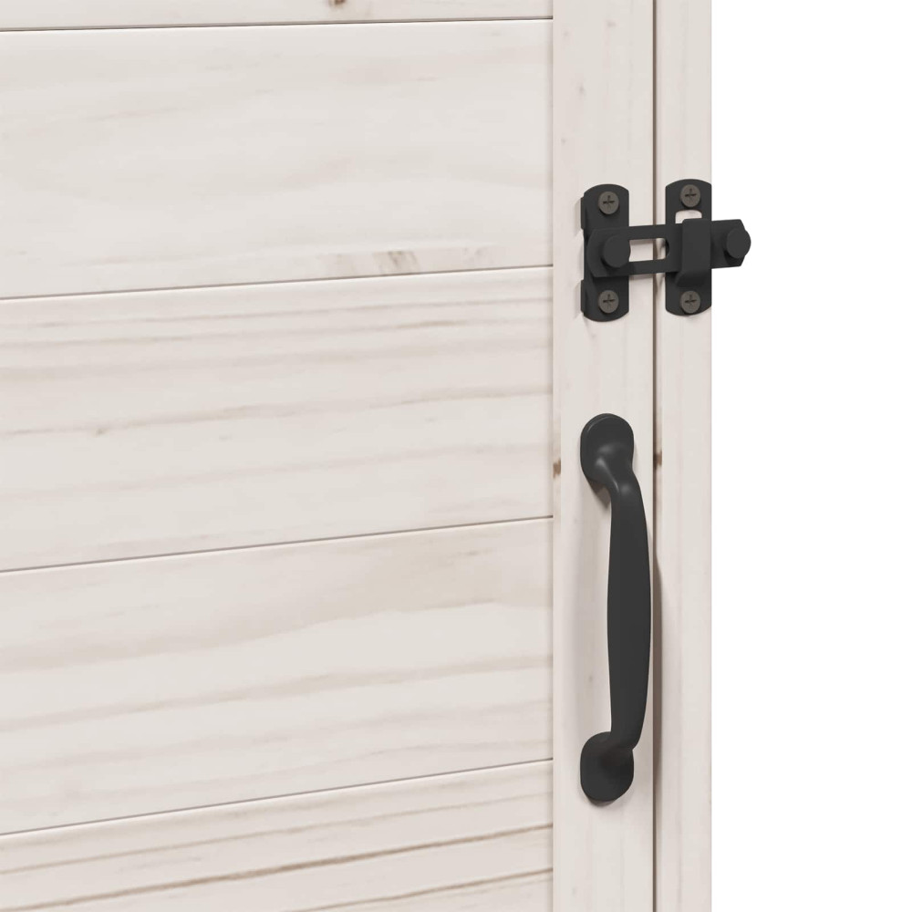 Produktbild för Trädgårdshus med tak Vit 59 x 56 x 113,5 cm Massivt Furu