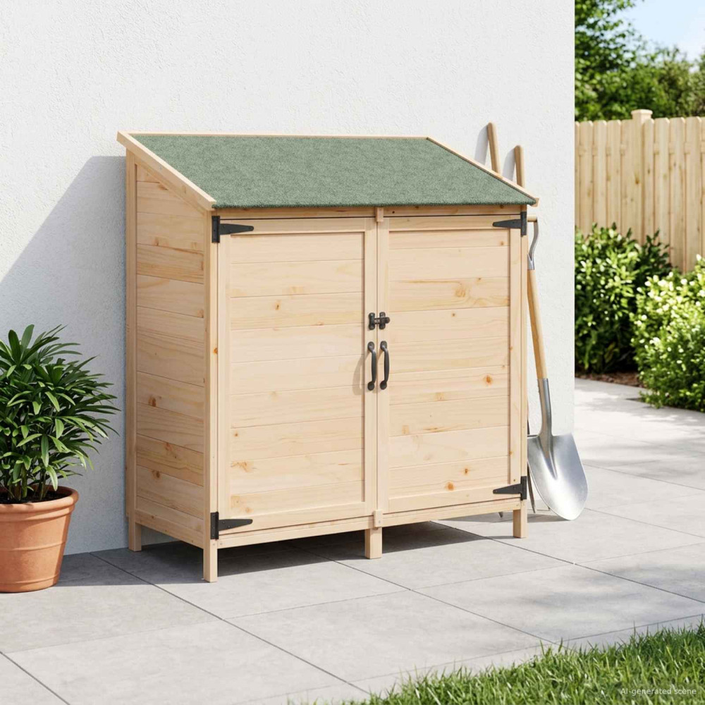 Produktbild för Trädgårdshus Naturlig 106,5 x 56 x 113,5 cm Massivt Furu