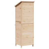Produktbild för Trädgårdshus med tak Naturlig 59,5 x 56 x 176,5 cm Massivt Furu