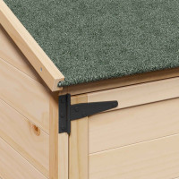Produktbild för Trädgårdshus med tak Naturlig 59,5 x 56 x 176,5 cm Massivt Furu