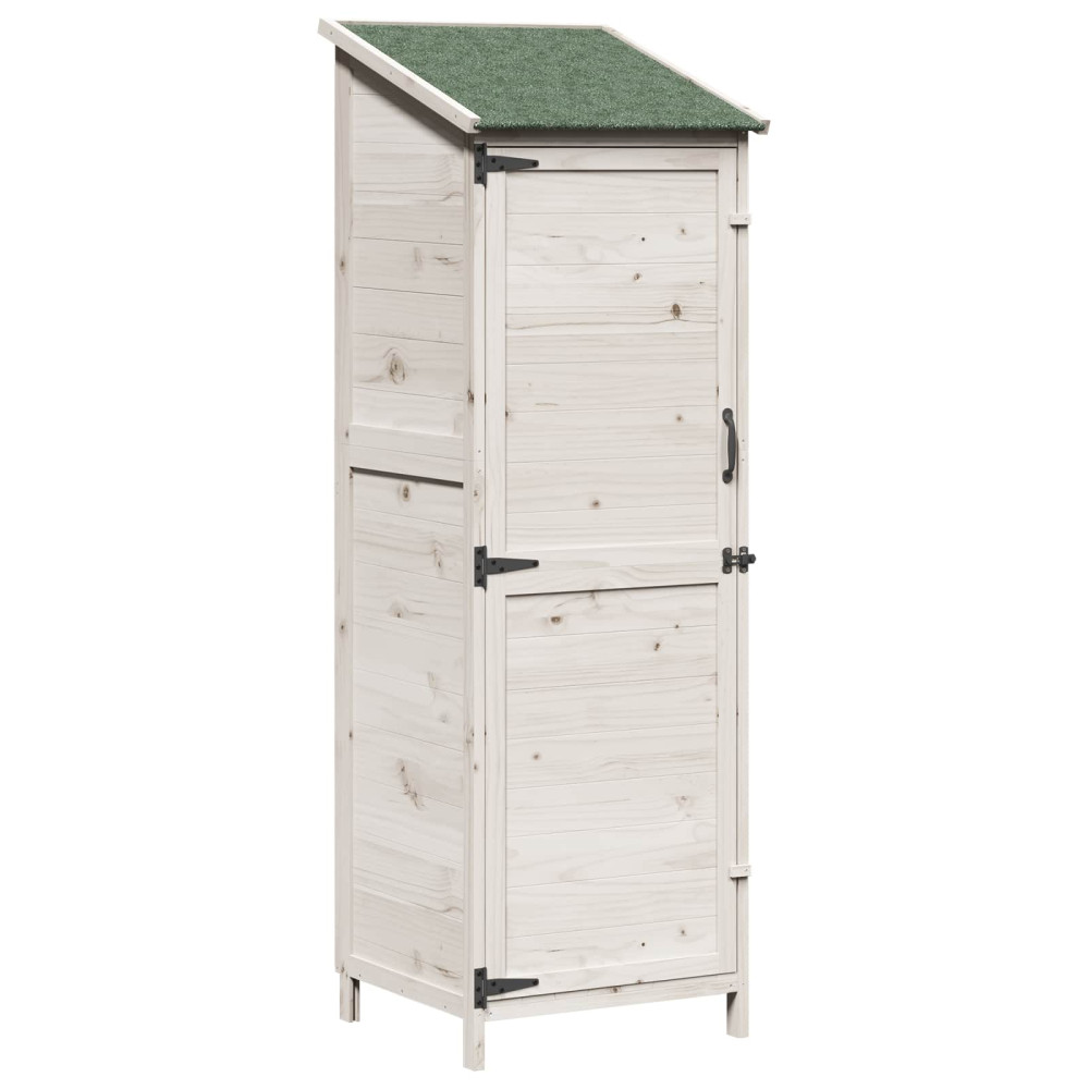 Produktbild för Trädgårdshus Vit 59,5 x 56 x 176,5 cm Konstruerat trä